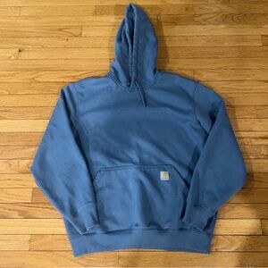 Carhartt Rain Defender Hoodie Men L Baby Blue Sweatshirt Fleece Loose 100615 HG7